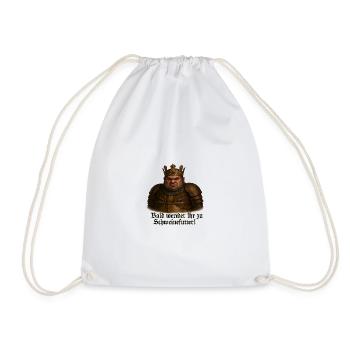 Stronghold Crusader – The Pig - Drawstring Bag - white - Front