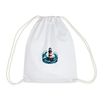 lighthouse - Drawstring Bag - white - Front