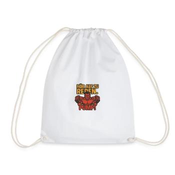 Motivating fitness print with bold motif - Drawstring Bag - white - Front