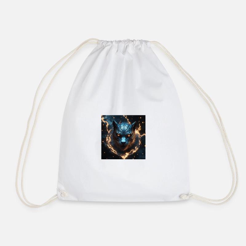 Mystic Tiger in Electric Power - Drawstring Bag - white