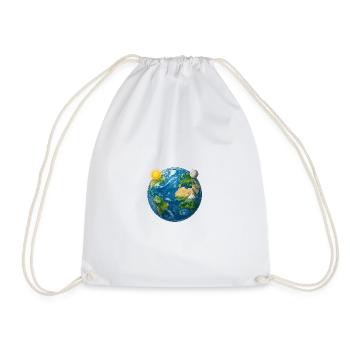 Terre - Terre - Planète Terre Univers - Sac de sport léger - blanc - Devant