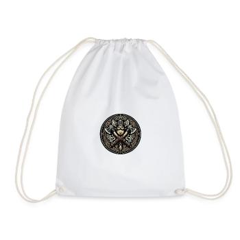 Viking warrior with axes - Drawstring Bag - white - Front