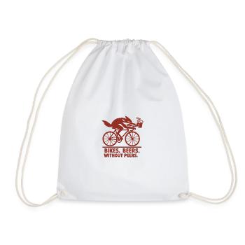 Fox on the run - Drawstring Bag - white - Front