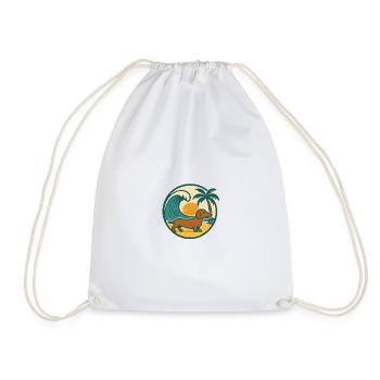 Coucher de soleil sur la plage du teckel - Sac de sport léger - blanc - Devant