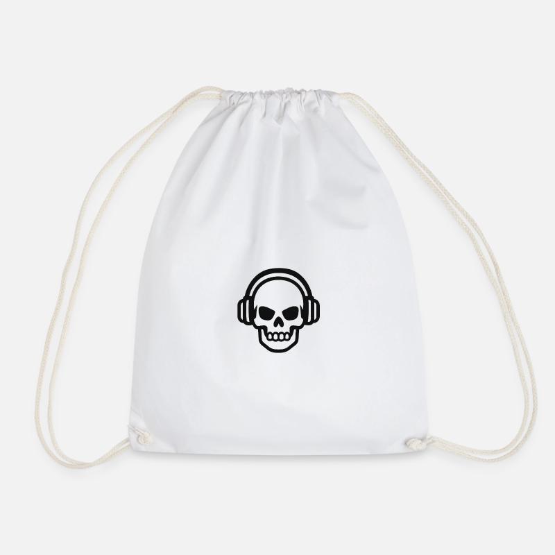 Schädel - Turnbeutel - Weiß