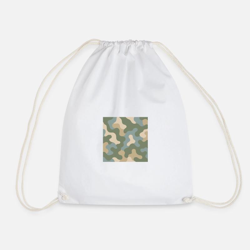 Moderner Camouflage-Hoodie - Turnbeutel - Weiß