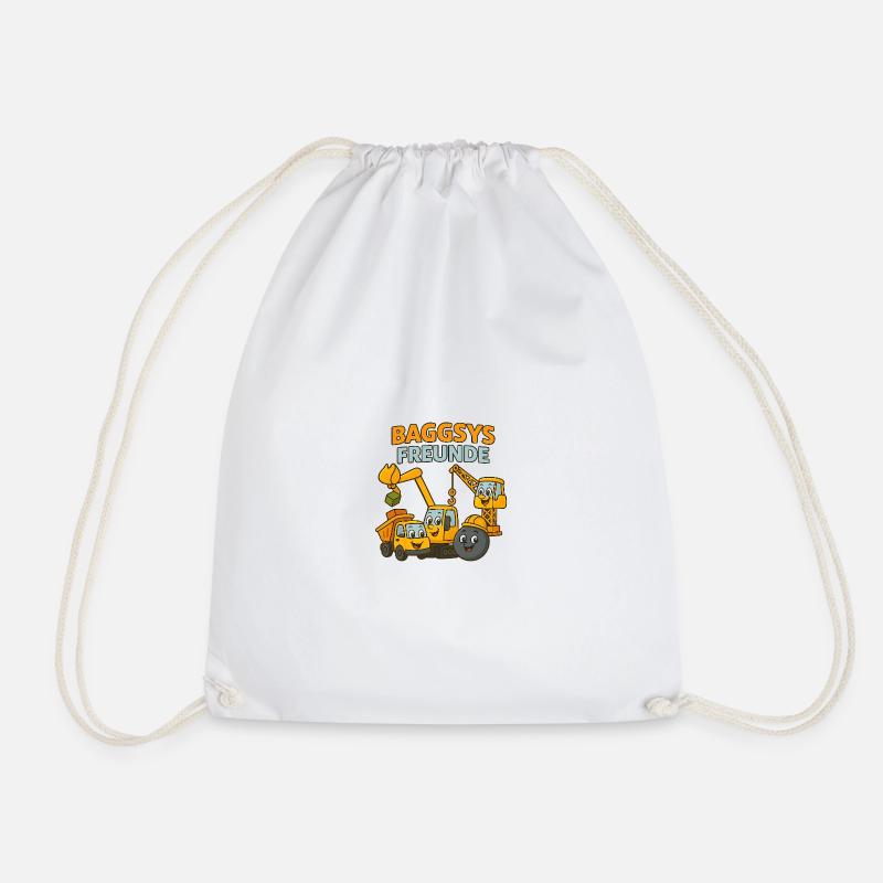 Baggsy Freunde Baugeräte Design - Turnbeutel - Weiß