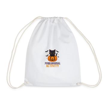 😸 Purranormal Activity – Cute Kitten - Drawstring Bag - white - Front