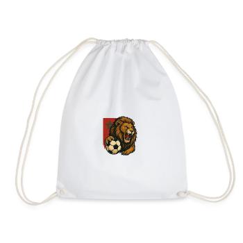 CAN- Lion et ballon de football Maroc - Sac de sport léger - blanc - Devant