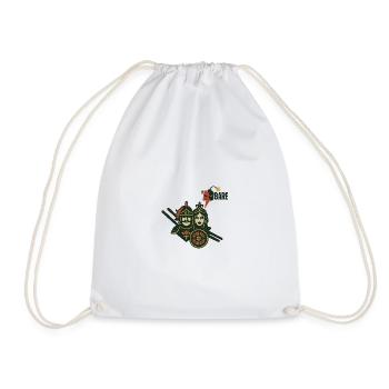 Medieval Warrior Duo with Artistic Aesthetics - Drawstring Bag - white - Front