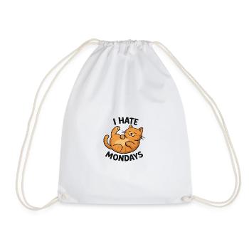 Charmant dessin de chat avec un dicton sarcastique - Sac de sport léger - blanc - Devant
