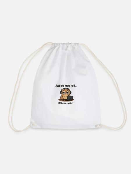 Loot & Sleep Deprivation - Drawstring Bag - white