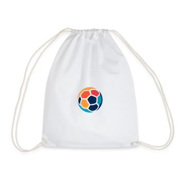 Futuristic geometric football print - Drawstring Bag - white - Front