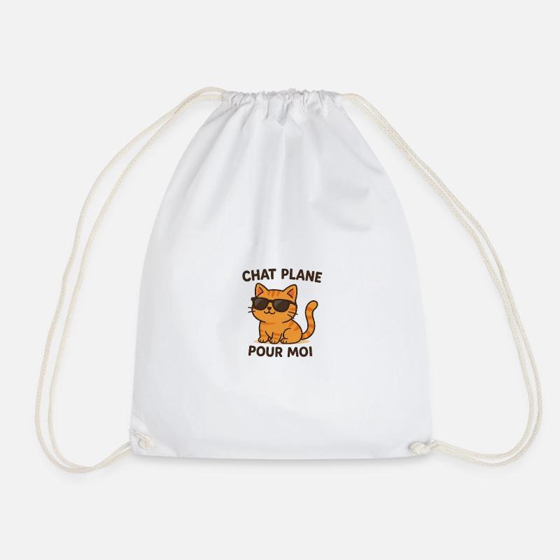 Sun Cat Style - Drawstring Bag - white