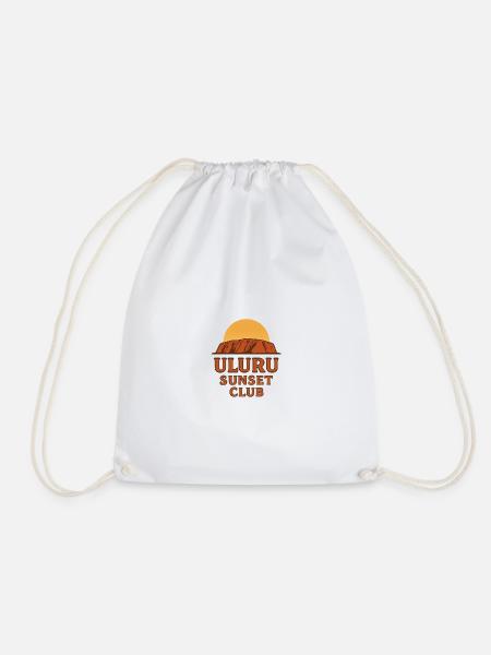 Uluru Sunset Club – Australia Shirt - Drawstring Bag - white