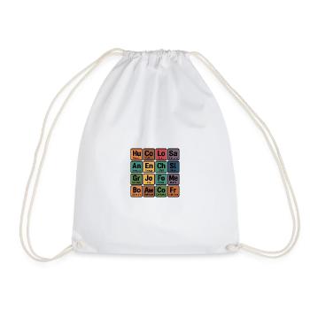 Colorful Emotion Squares - Drawstring Bag - white - Front