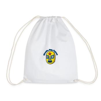 Wrestling Mask Wrestle, Nap Repeat - Drawstring Bag - white - Front