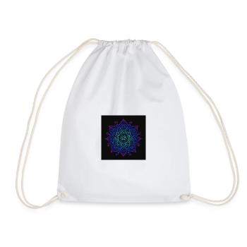 Oeil en néon mandala - Sac de sport léger - blanc - Devant