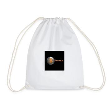 Biercoin Bitcoin Bottle Cap - Drawstring Bag - white - Front