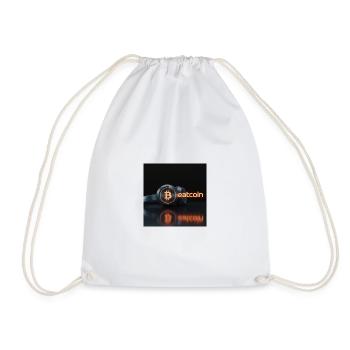 Beatcoin Neon Bitcoin Headphones - Drawstring Bag - white - Front