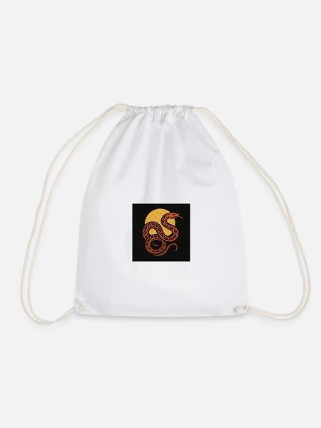 Sonnenschlange vor dunklem Hintergrund - Turnbeutel - Weiß