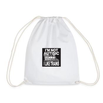 Train Passion Meme Graphic - Drawstring Bag - white - Front