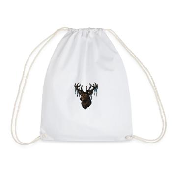 Tête de cerf glacé - Sac de sport léger - blanc - Devant