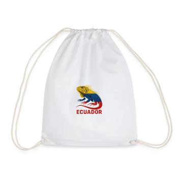 Iguane Équateur Tricolore - Sac de sport léger - blanc - Devant