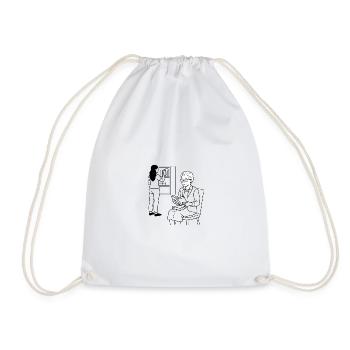 Grandma Karin - Drawstring Bag - white - Front