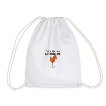 Aperollin Jeu de mots Design - Sac de sport léger - blanc - Devant