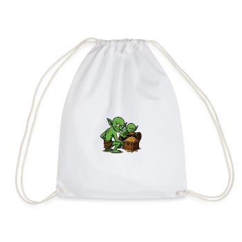 Green Goblin Treasure - Drawstring Bag - white - Front