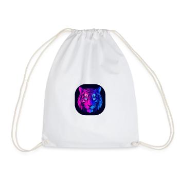 Neon Polygon Tiger : Magenta à Bleu - Sac de sport léger - blanc - Devant