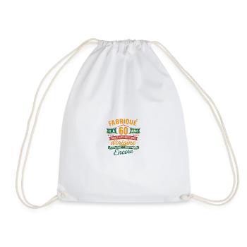 60 ans d’origine, Cadeau anniversaire humour - Sac de sport léger - blanc - Devant