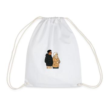 Grand-mère Karin avec son petit-fils - Sac de sport léger - blanc - Devant