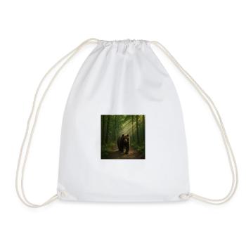 Sunbeams Bear in Forest - Drawstring Bag - white - Front