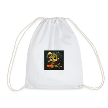 Frankenpawe Halloween Friend Dog Chibi Kawaii - Drawstring Bag - white - Front