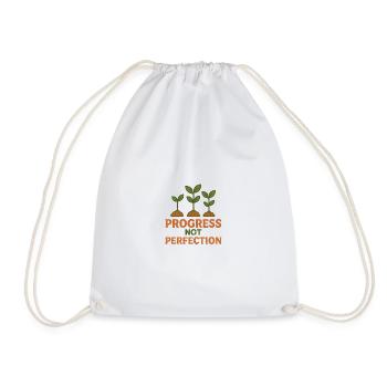 Le progrès au lieu de la perfection - Sac de sport léger - blanc - Devant