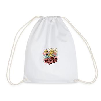 Y2K Pop Humor – Lemon - Drawstring Bag - white - Front