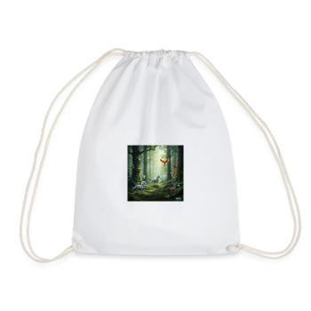 Conte de fées Forêt Licorne Scène de phénix - Sac de sport léger - blanc - Devant