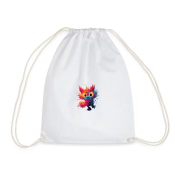 Watercolor_Spiky_Cat_Art - Sac de sport léger - blanc - Devant