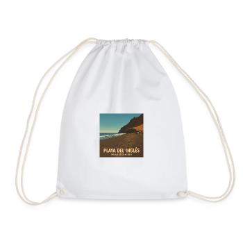 Playa del Ingles in Valle Gran Rey - Drawstring Bag - white - Front