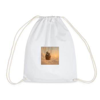 Skybound Whispers Embrace - Drawstring Bag - white - Front