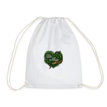 Cliff TerraVlogger Jungle Heart - Drawstring Bag - white - Front