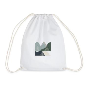 paysages de montagne géométriques - Sac de sport léger - blanc - Devant