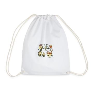 Ukrainian dishes - Drawstring Bag - white - Front