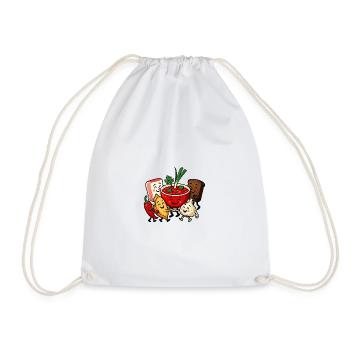 Colorful Borsch Friendship - Drawstring Bag - white - Front