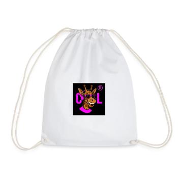 Neon Giraffe DJ with Pink Accessories - Drawstring Bag - white - Front