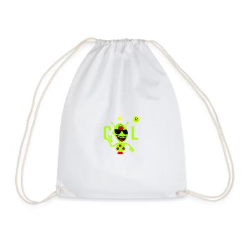Alien vert avec lunettes de soleil - Sac de sport léger - blanc - Devant