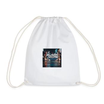 Black More Neon City Night Design - Drawstring Bag - white - Front