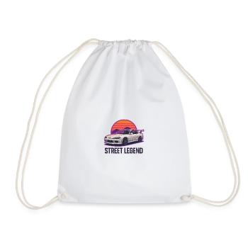 Road legend Sunset Drift - Drawstring Bag - white - Front